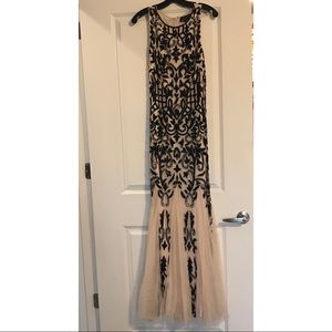 Camille La Vie black beaded and tulle dress size 8